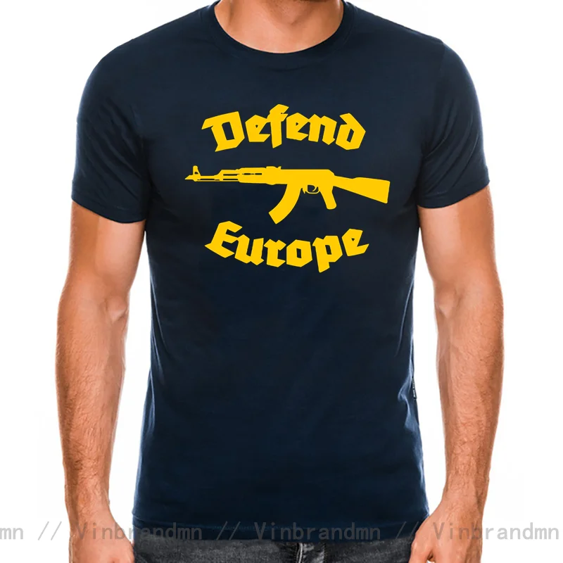 Defend Europe T shirt Immigrant Islam Custom Design Print Tee shirt For Men Women Cotton New Cool Tee Big Tall Size 5XL