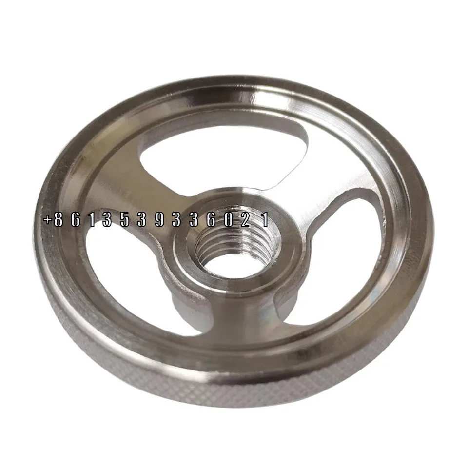 Cnc 304 Stainless Steel Handwheel Circular Outer Diameter 80/100mm Inner Screw Hole M10/12/14/16/18/20 Disc