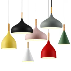 Lámparas de estilo nórdico minimalistas modernas, candelabro pequeño de Color japonés para dormitorio, Bar, peluquería, tienda de ropa