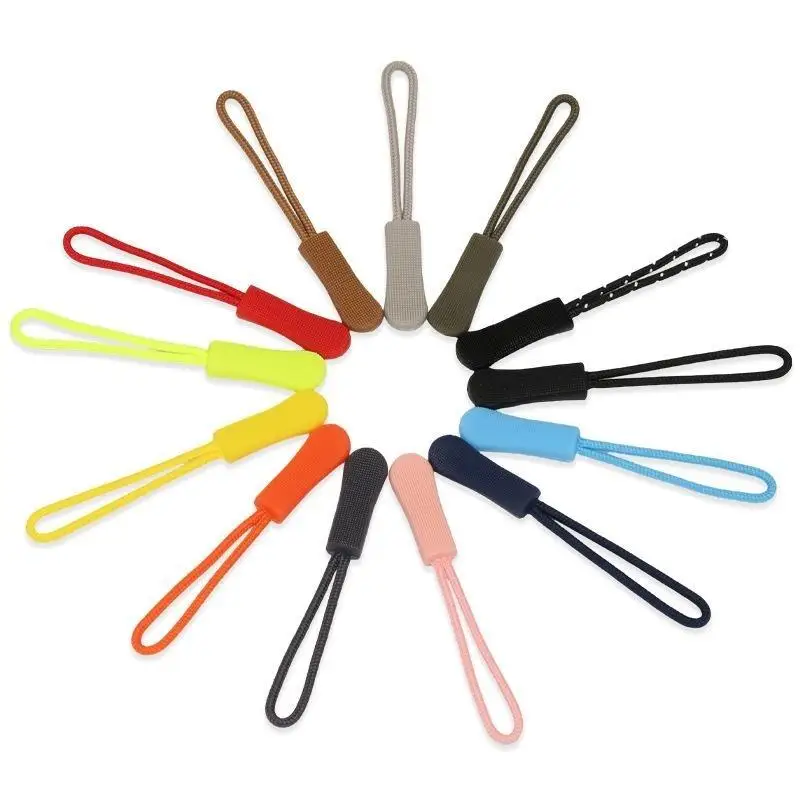 50 Stück Reißverschluss-Ziehgriffe, passend für Seilanhänger, Ersatzclip, Reparatur für kaputte Schnallen, Reißverschluss-Schnur, Reisetasche, Koffer, Zelt – Detail 4