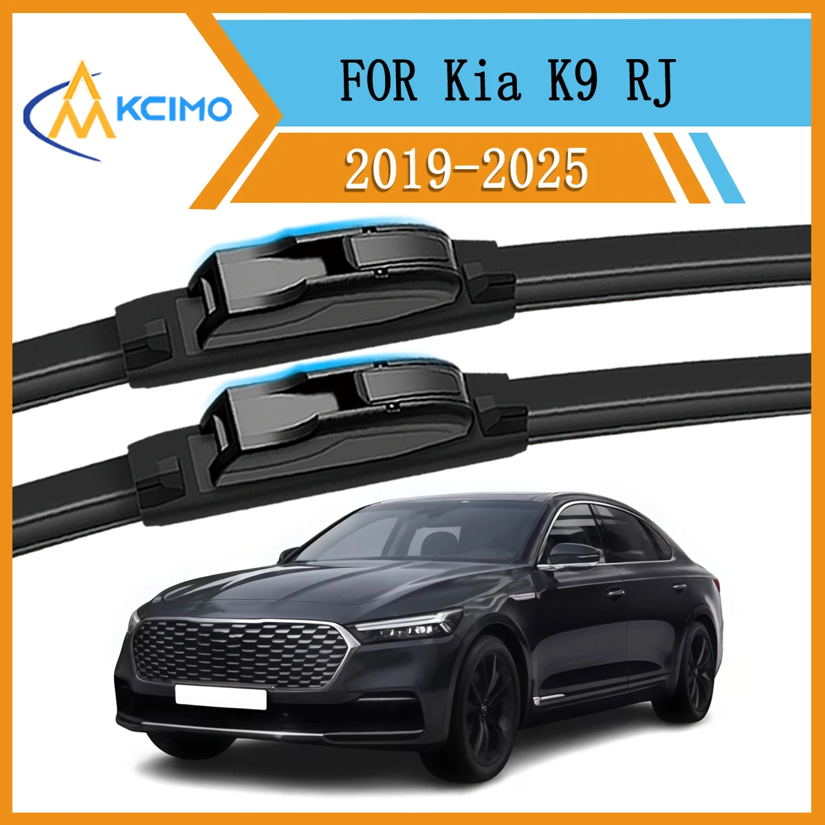 

All Weather Front Pair Wipers For Kia K9 RJ 2019-2025 Windshield Wiper Blades Replacement Quiet Performance OE Fit