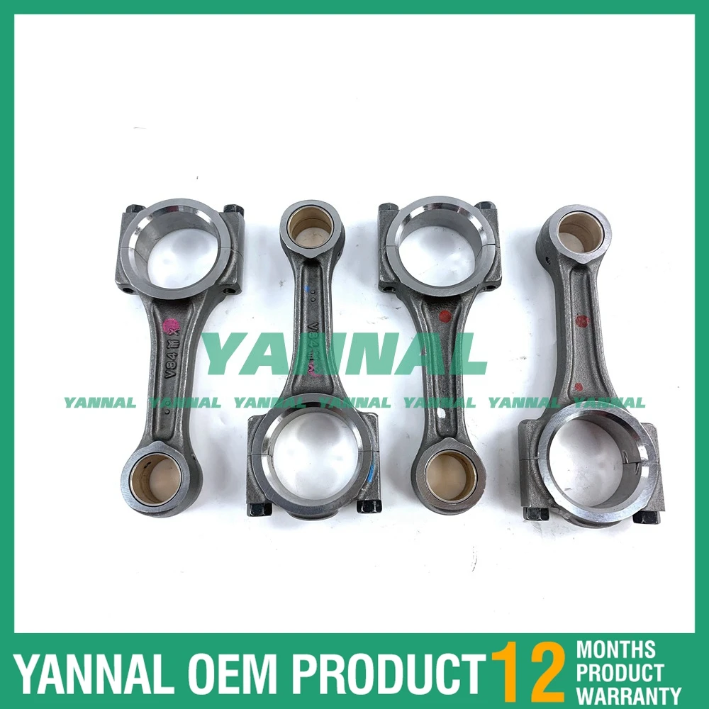 Good Quality 4 PCS Connecting Rod For Yanmar 4TNV98 Excavator Engine Parts