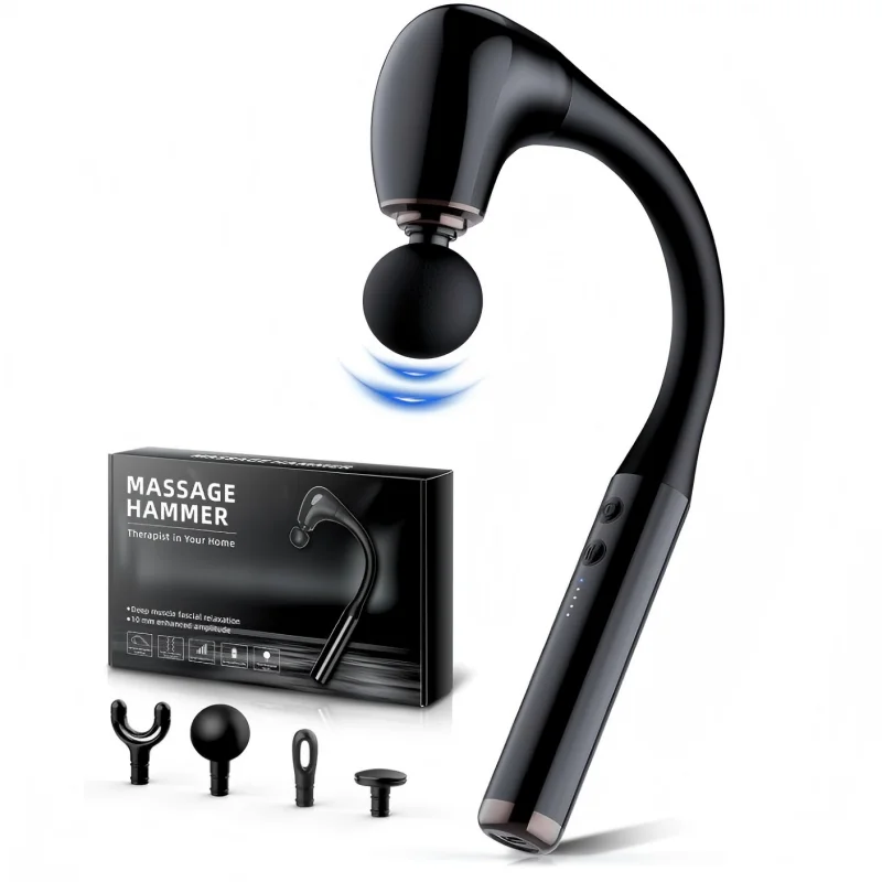 

Массажный пистолет 4 в 1 с улучшенной удлинительной ручкой, 10 мм, глубокий массажер для спины, талии, ног, плеч, портативный для расслабления мышц