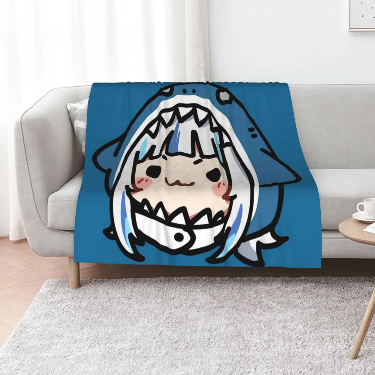 

HUGE SHARKIE GAWR GURA Throw Blanket For Baby Soft Plush Plaid Winter beds Weighted Blankets