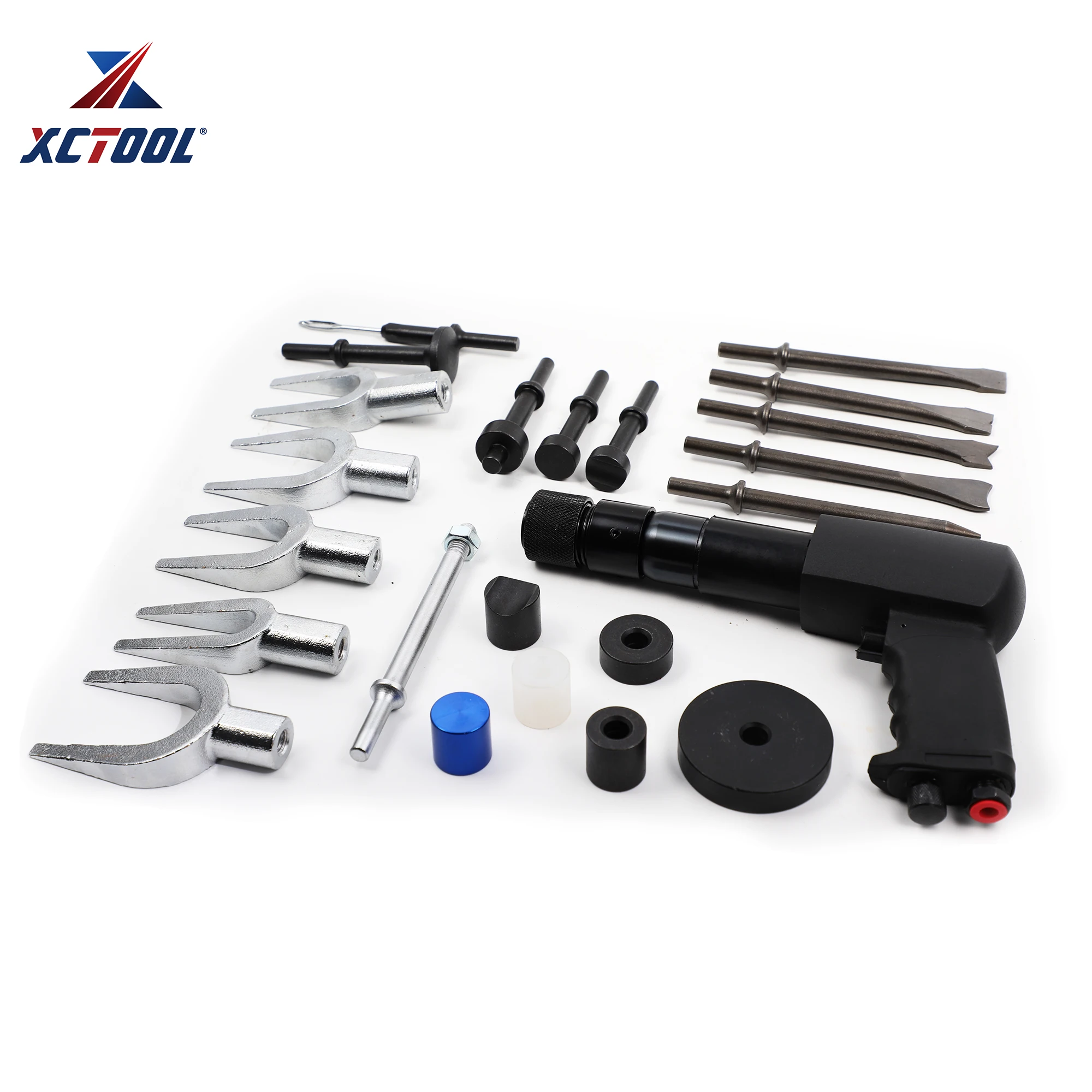 XC9090A 25pcs Auto Repair Tools Set of Multi-function Pneumatic Hammer with Ball Joint Extractor