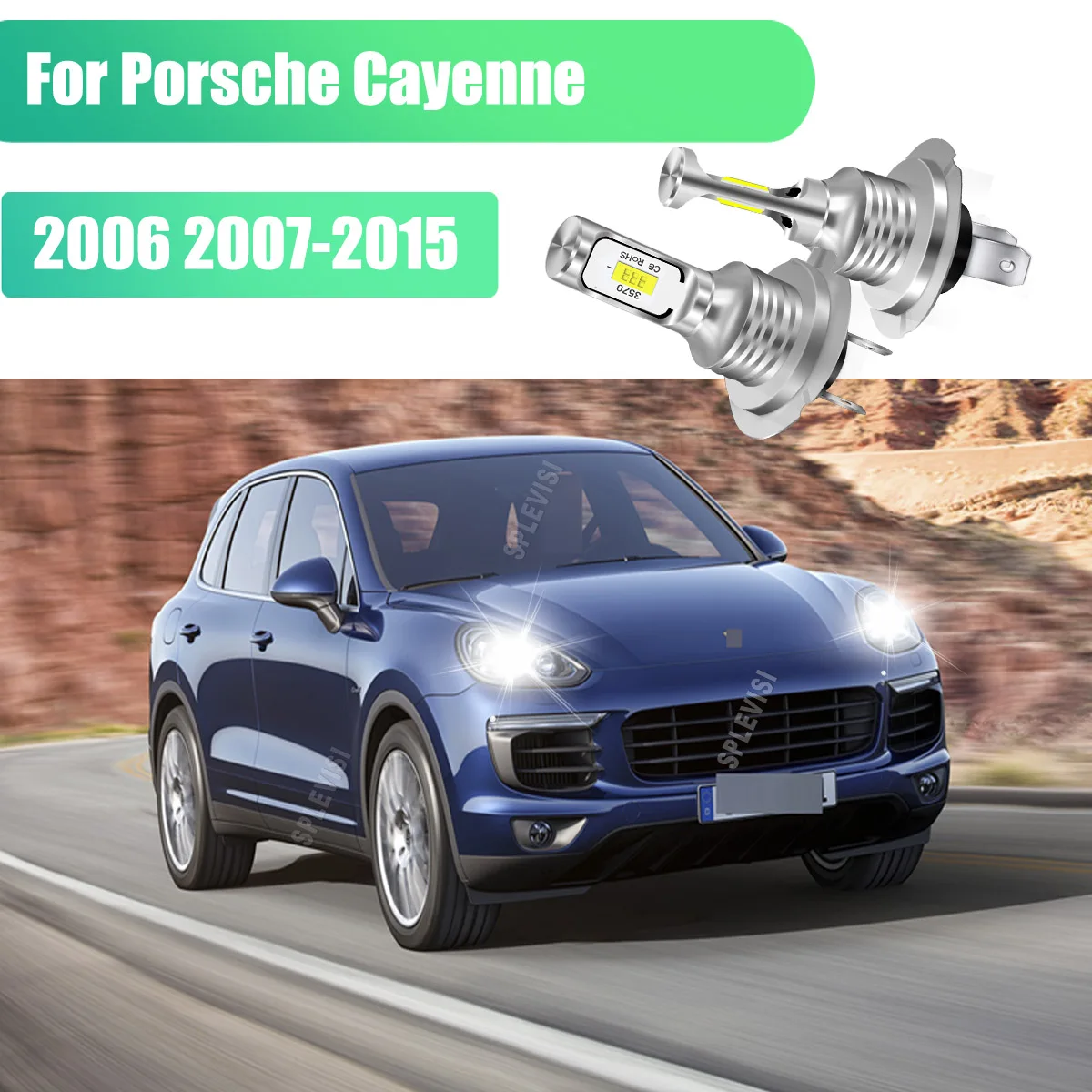 

70W Pair Led Car Headlight Low Beam 6000K Auto Headlamp Light Bulbs For Porsche Cayenne 2006 2007 2008 2009 2010 2011 2012-2015