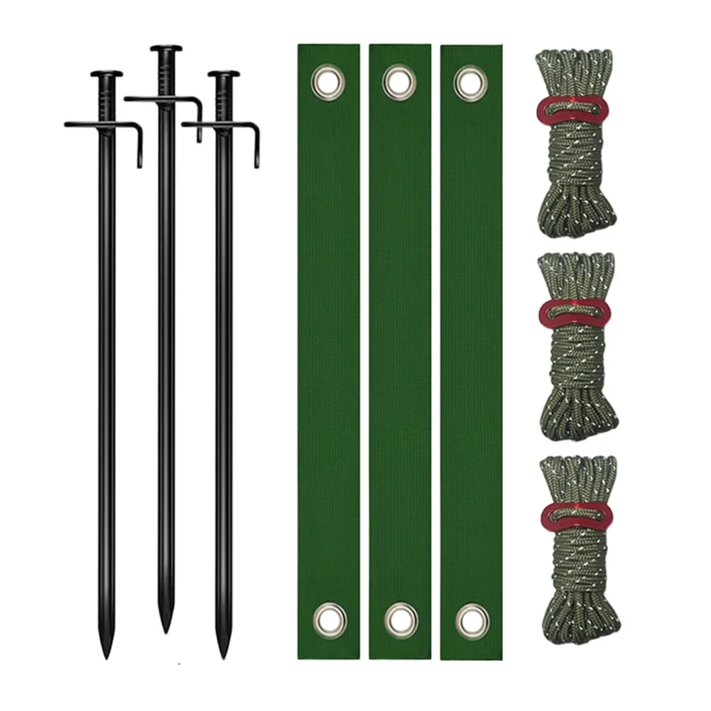 Heavy Duty Tree Stump Support Kit with 9 Pieces for Landscaping and Gardening Tree Stability Against Strong Winds