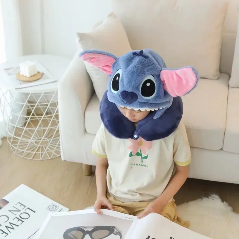 Disney Cartoon U-shaped Neck Pillow Stitch Three Eyed Office Napping Pillow Travel Plane Car U-shaped Neck Pillow Gift