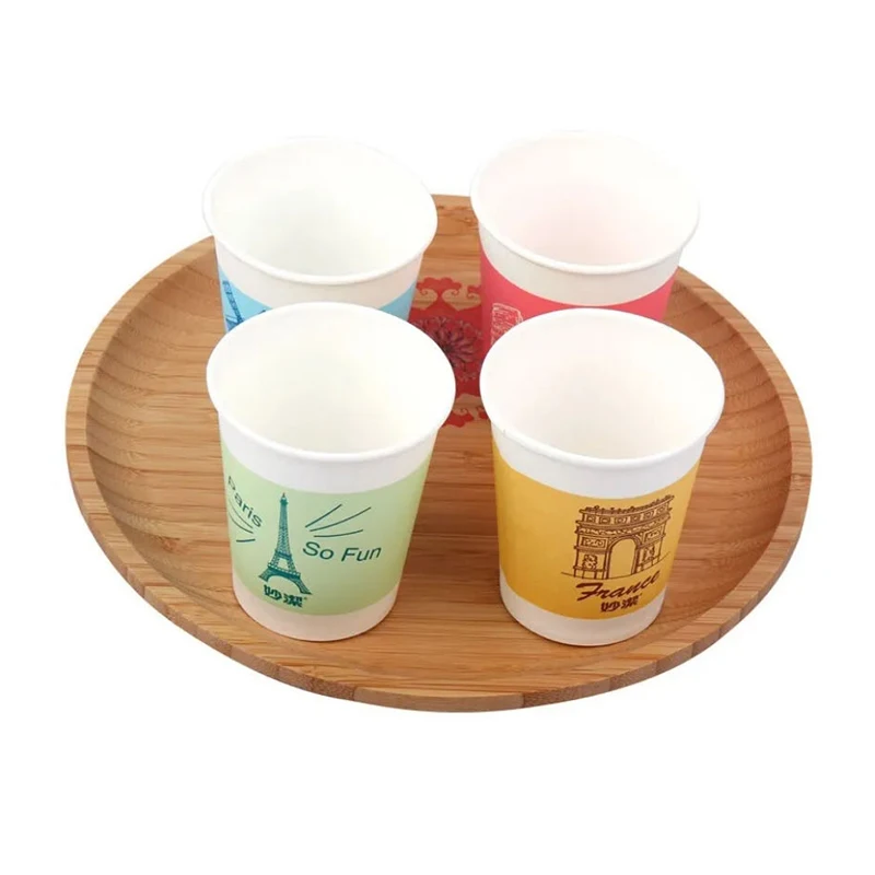 

PAPER CUPS FOR PARTY DISPOSABLE ICE HOT WATER DESSERT WHOLESALE MUG REUSABLE TABLEWARE 80PCS A PACK COLOURFUL DRAWING PRINTING