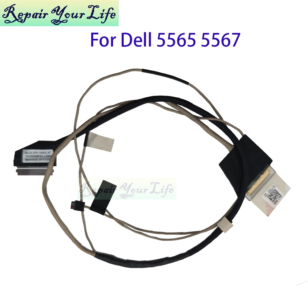 Cabo flexível de tela lcd lvds 0ckgj6 para dell inspiron 15 5000 5565 5567, cabo de fita para display led de notebook ckgj6 BAL20 DC02002I800