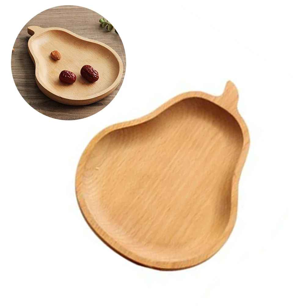 

Unique Wooden Dessert Plate Cartoon Design Food Tray for Fruits Snacks Ideal Photography Prop Attracts Kids Attention
