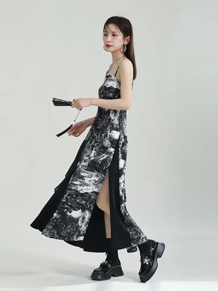 Tie Dye Patchwork Modern Dance Latin Dress Women Hanbok Classic Costume Jazz Loose Line Classical New Products Irregular Dresses