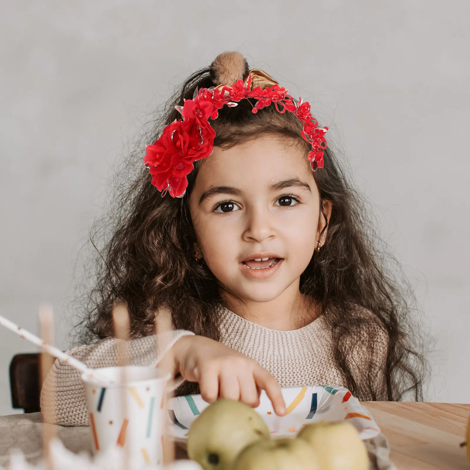 

Children Hair Accessories Attractive Headdress Pretty Band for Party Wedding Kids Girl Hoop Child Headband Rhinestone Design