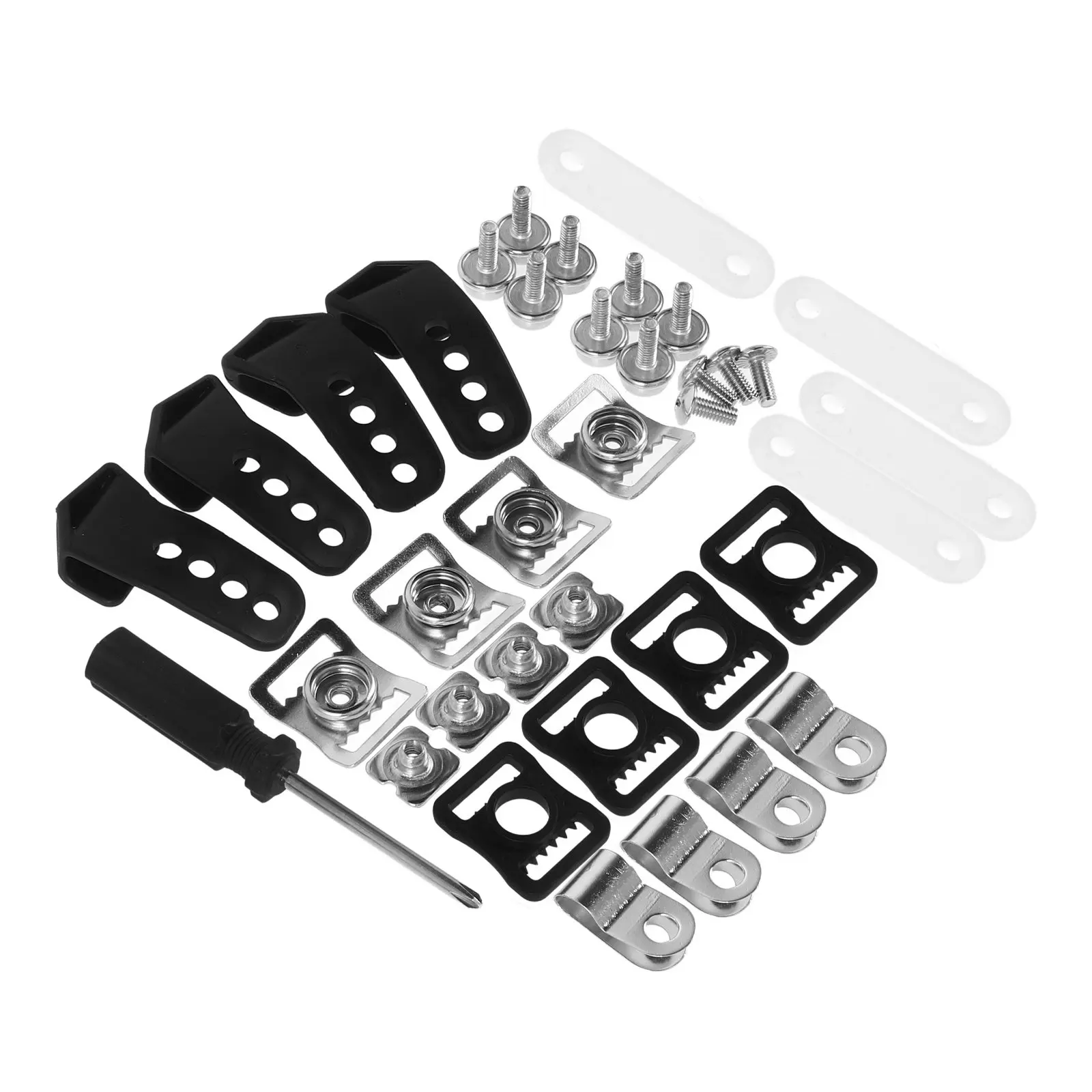 

49Pcs Repair Kit Visor Clips Screws Nuts Rubber Gasket Chin Strap Adapter for Football Hockey Baseball Sports Helmets