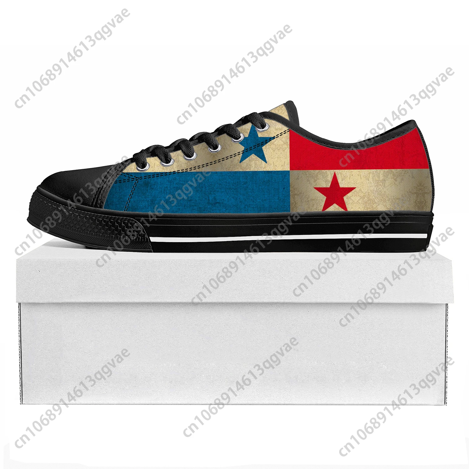 Panamanian Flag Low Top High Quality Sneakers Mens Womens Teenager Canvas Sneaker Panama Prode Casual Couple Shoes Custom Shoe