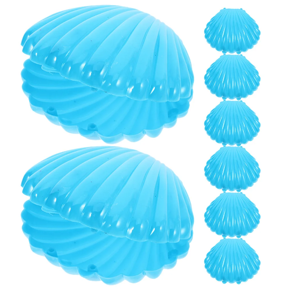 

8Pcs Seashell Candy Boxes Plastic Party Favor Containers Wedding Shower Birthday Treat Holders Clam Chocolate Storage Boxes