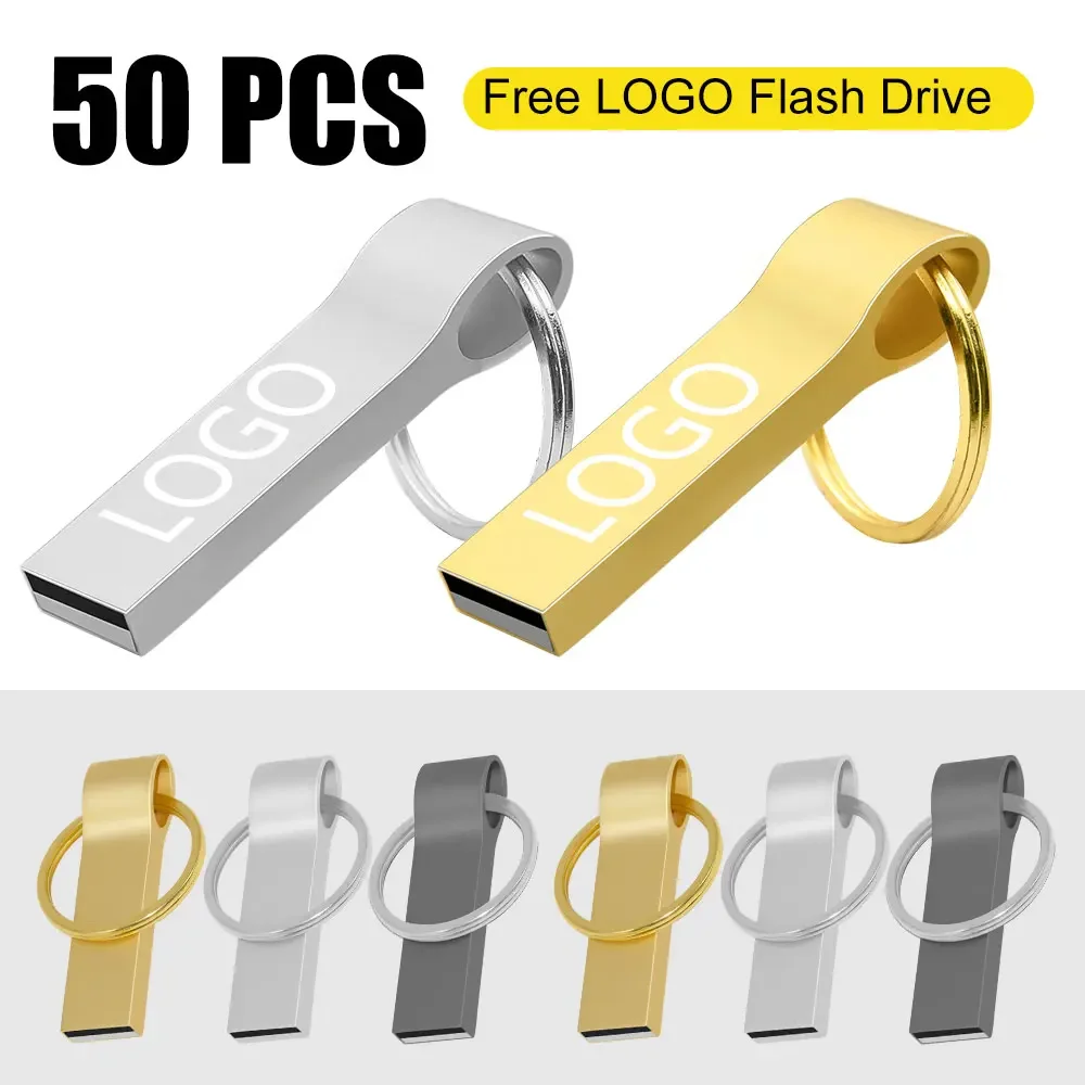 

50PCS USB 2.0 Flash Drive 64GB 32GB High speed Pen drive 16GB Memory stick Free custom logo Creative gift U disk