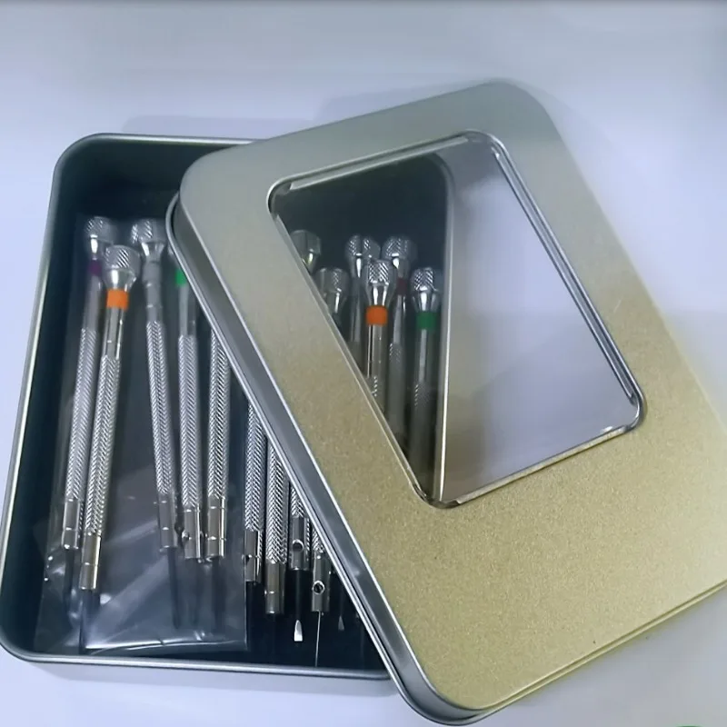 

13PCS Metal 0.6-2.0mm Professional Slotted Cross Screwdriver Set for Watchmaker Watch Repair Screwdriver Tools Kit