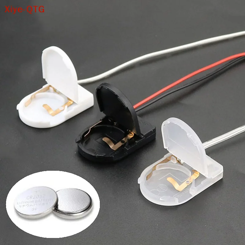 Neues Angebot: 5 Stück Einzel-Batteriehalter für CR2032 Knopfzellen mit EIN/AUS-Schalter und Kabeln, 3V Batteriebox