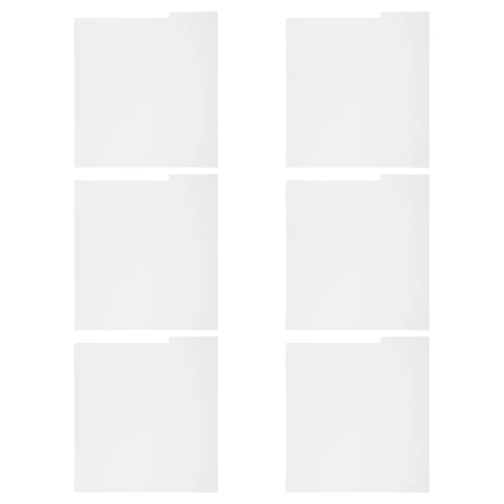 

6pcs Vinyl Record Archival Plastic Divider Cards For Album Storage Writable Index Tabs Precision Cut Record Organizers A-Z Blank