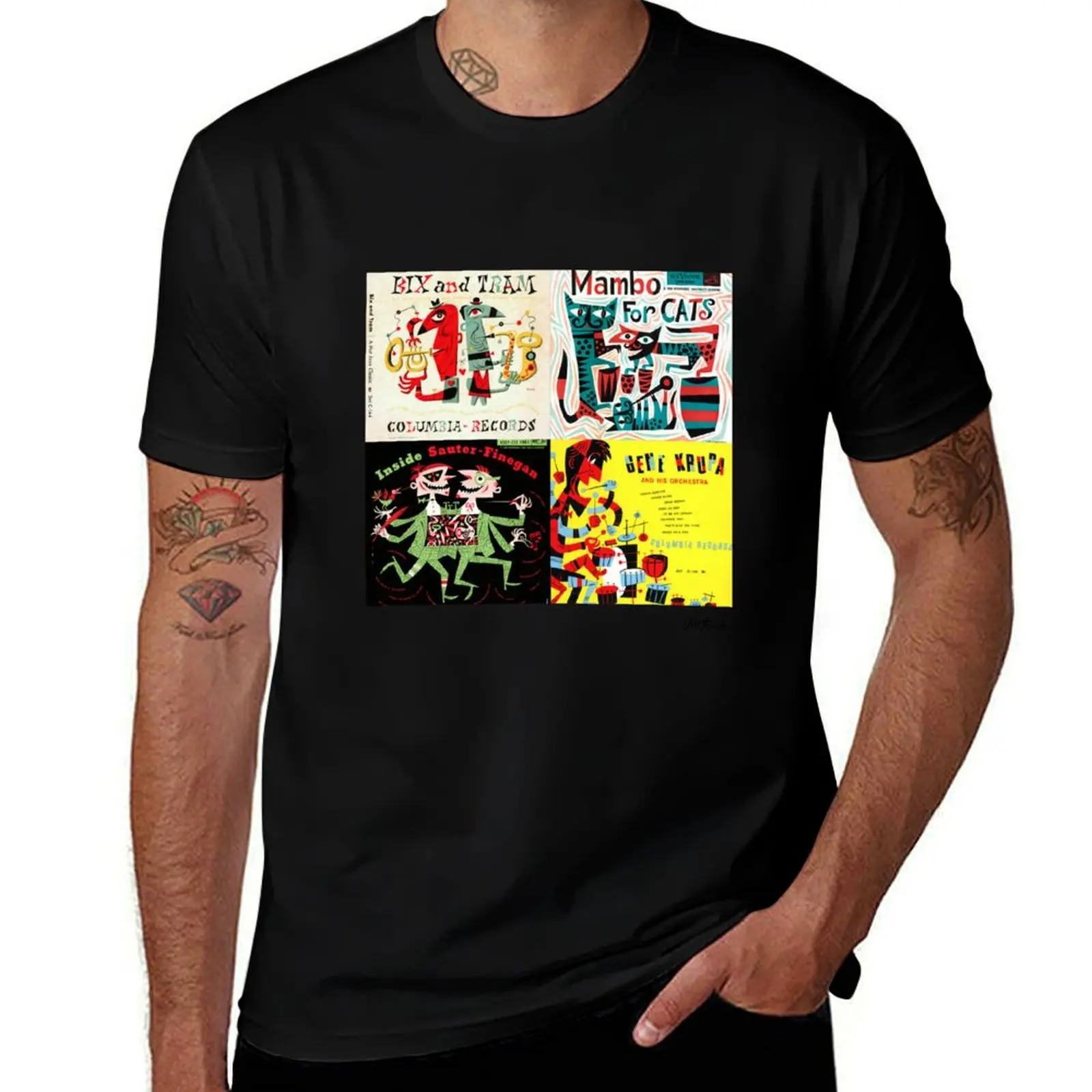 

Jazz Albums Designed by Jim Flora T-Shirt affliction shirts funny costumes cotton man t-shirts mens clothes