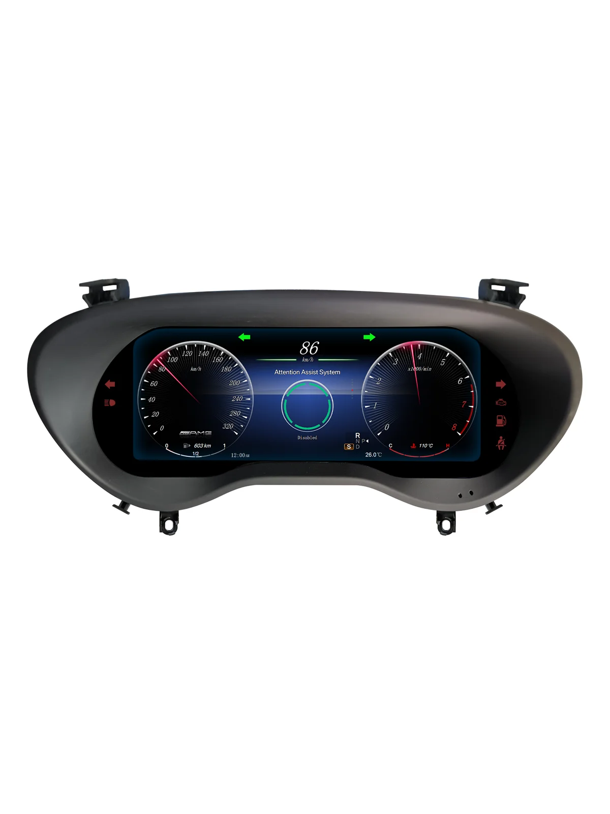Linux 1920*720 HD-Bildschirm LCD-Tachometer 12,3'' Digitales Armaturenbrett-Cluster für Mercedes Benz Vito W447 2016 17 18 19 20 21 22 Jahrgänge Auto-Instrumententafel Cockpit