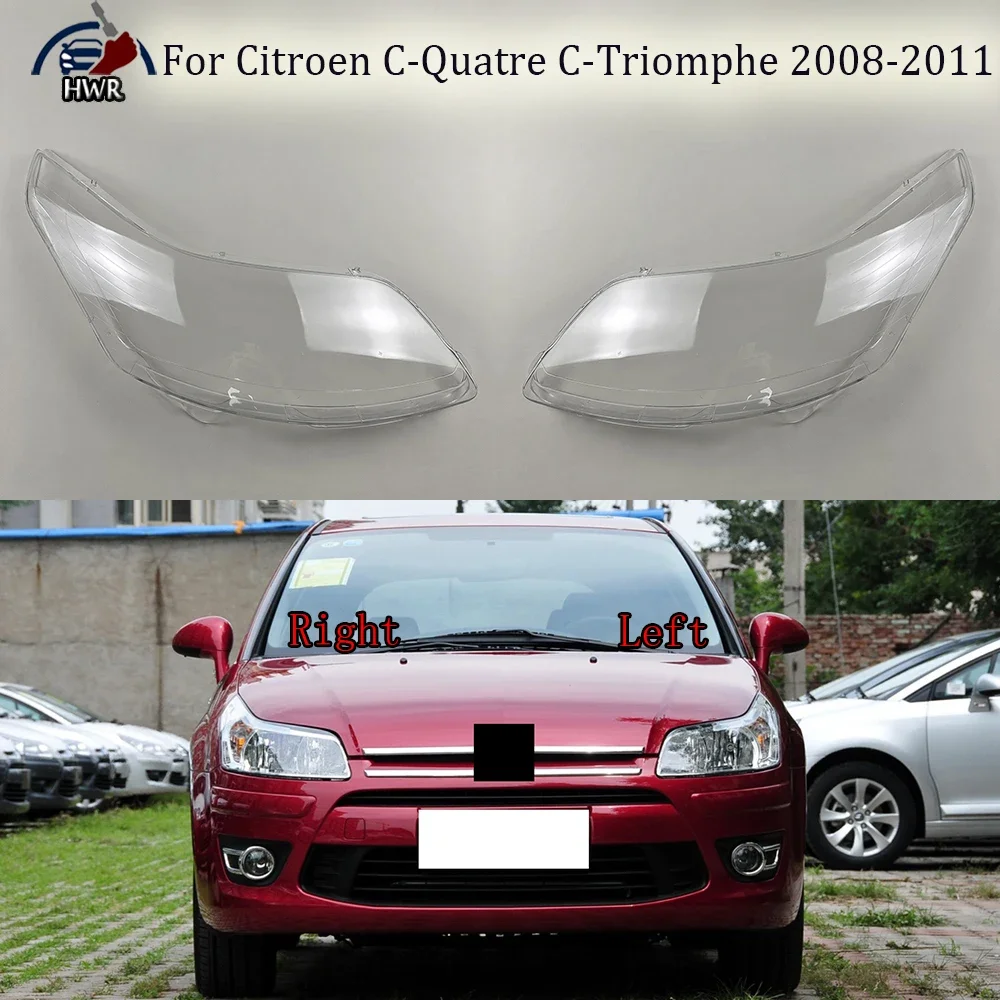 

Headlamp Cover Transparent Lampshade Headlight Shell Mask Lens Plexiglass For Citroen C-Quatre C-Triomphe 2008 2009 2010 2011