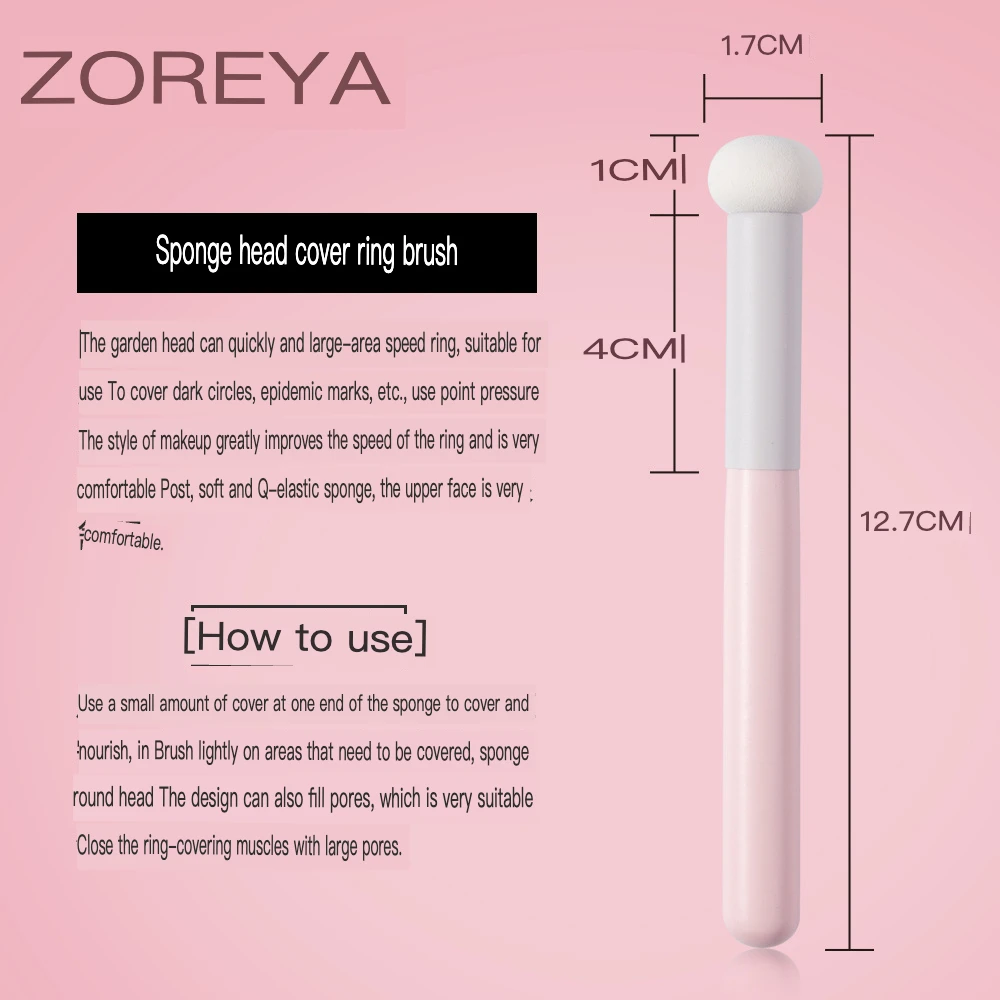 Multifunctional Mushroom Head concealer Brush Sponge head concealer Brush Powder Puff for dark eye circles and tear furrow