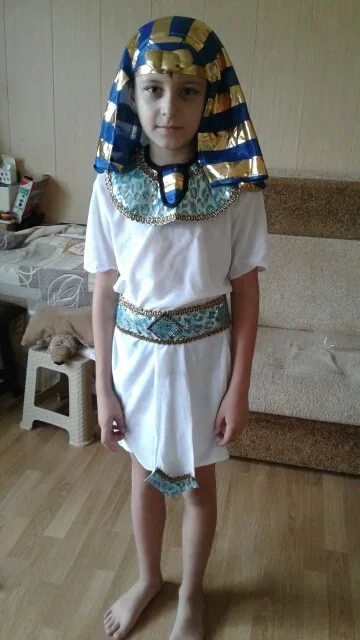 Ancient Egypt Cosplay Costumes Halloween Party Children\'s Stage Performance Clothes Girl Princess Dress Boy Egyptian Pharaoh Wig