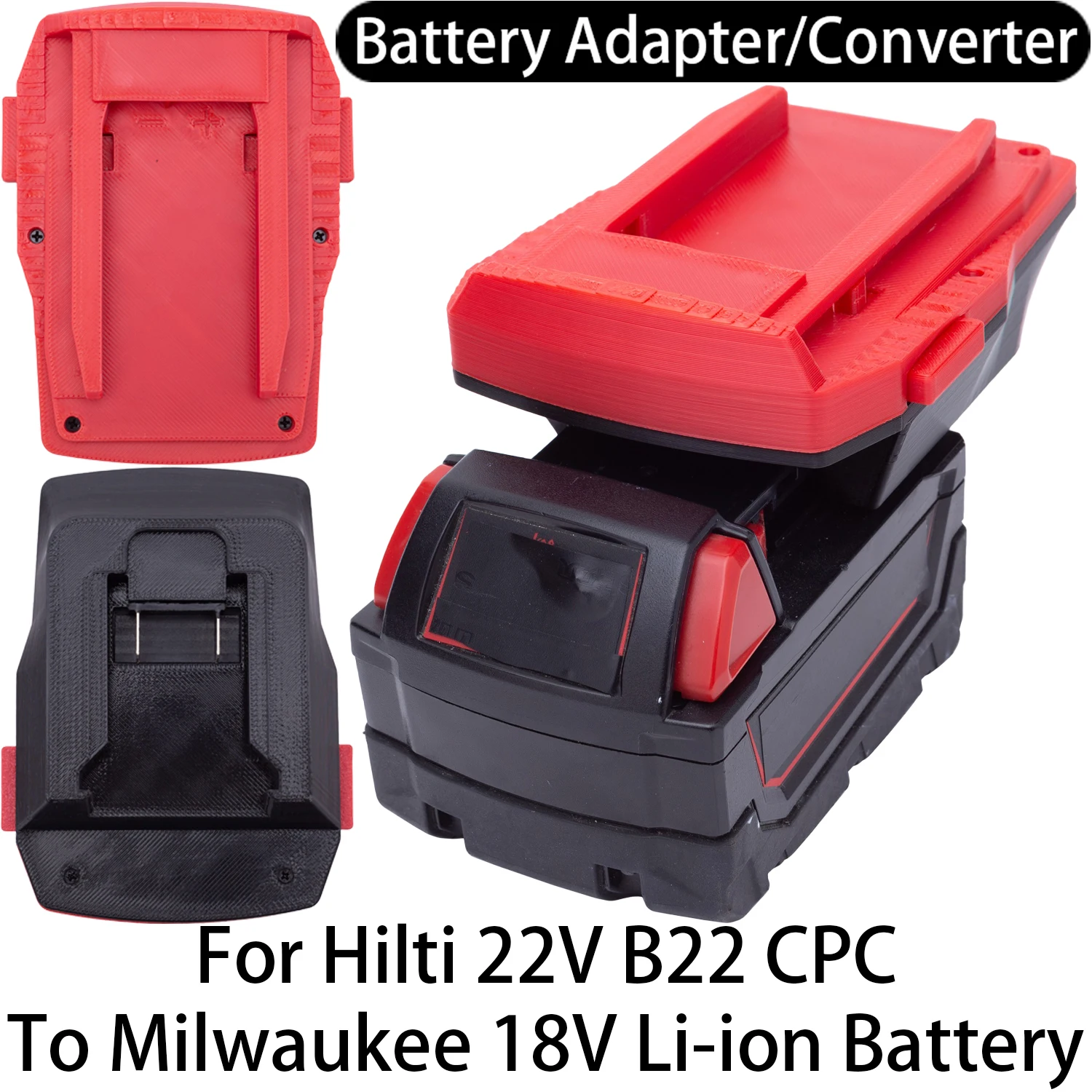 

Battery Adapter For Hilti 22V B22 CPC Li-ion Tool To Milwaukee 18V Li-ion Battery Adapter Converter Power Tool Accessory