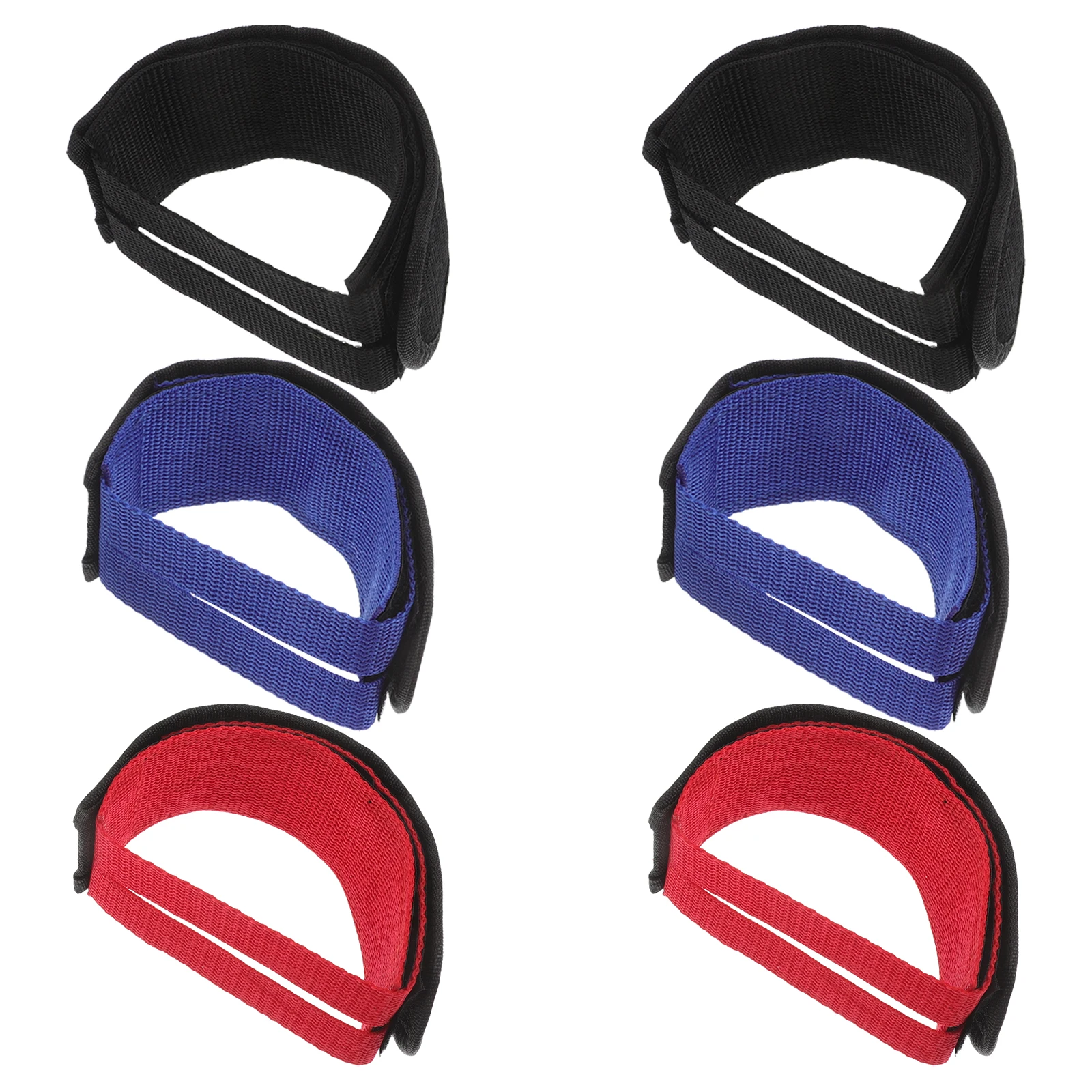 

6pcs Adjustable Cycling Pedal Straps Lightweight Secure Fit Universal Bike Footrest Straps Durable Nylon Replacement For