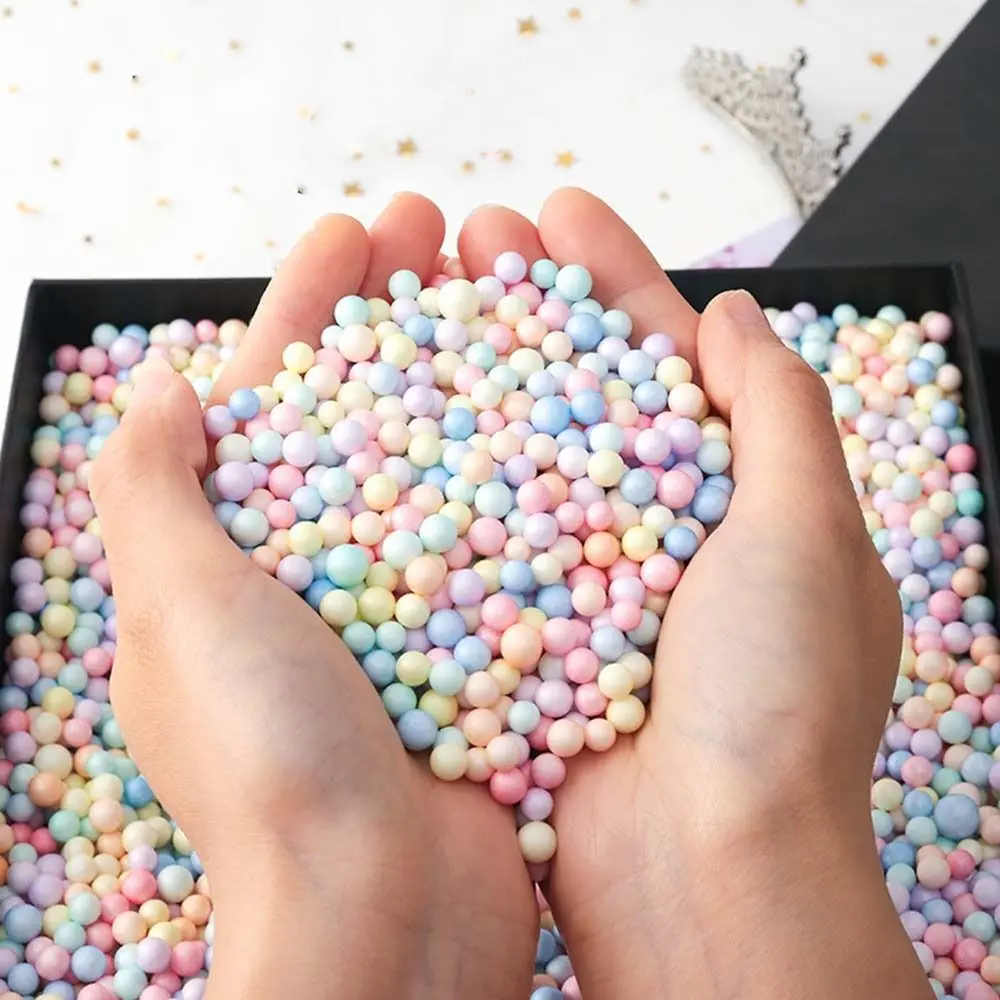 10g/pack Macarone Color Foam Balls Filler Gift Box Filing Polystyrene Bead DIY Toy Cand Box Gift Boxes Decoration Accessiories