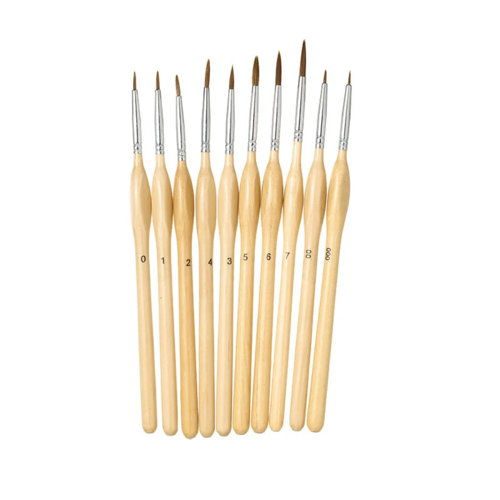 

11/10pcs Miniature Brushes Precision Paint Brush Set with Micro Tips for 40K Watercolor Brush Model & Art Paint for Fine Detail