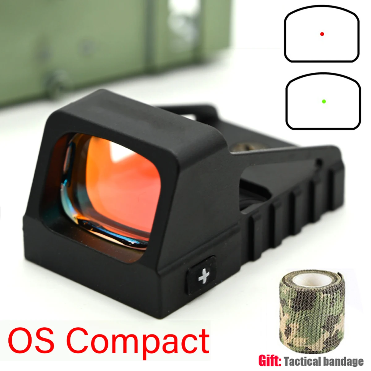 

Компактный тактический прицел OS с красной/зеленой точкой, 4 MOA, с автоматической регулировкой яркости и интенсивности подсветки