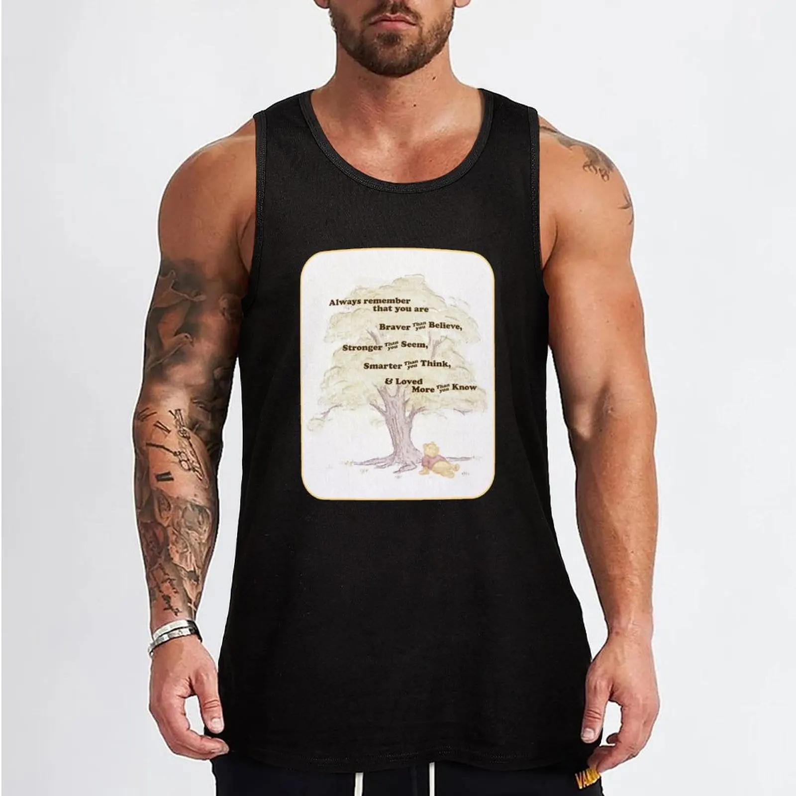 Braver, Stronger, Smarter, Loved More Tank Top Men gym sportswear gym t shirt men Vest male