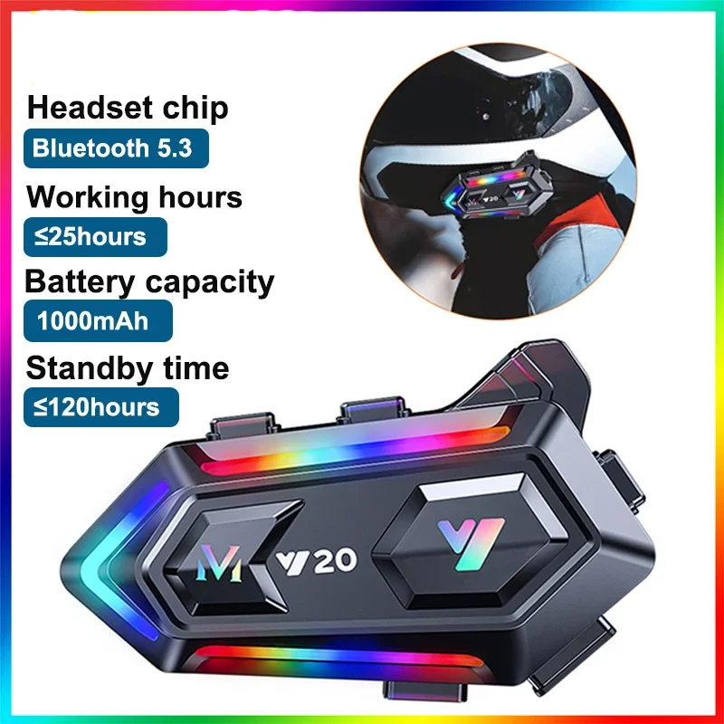 y20-bluetooth-オートバイヘルメットヘッドセットヘッドフォンワイヤレスモトバイクハンズフリーステレオイヤホンスピーカーノイズリダクション