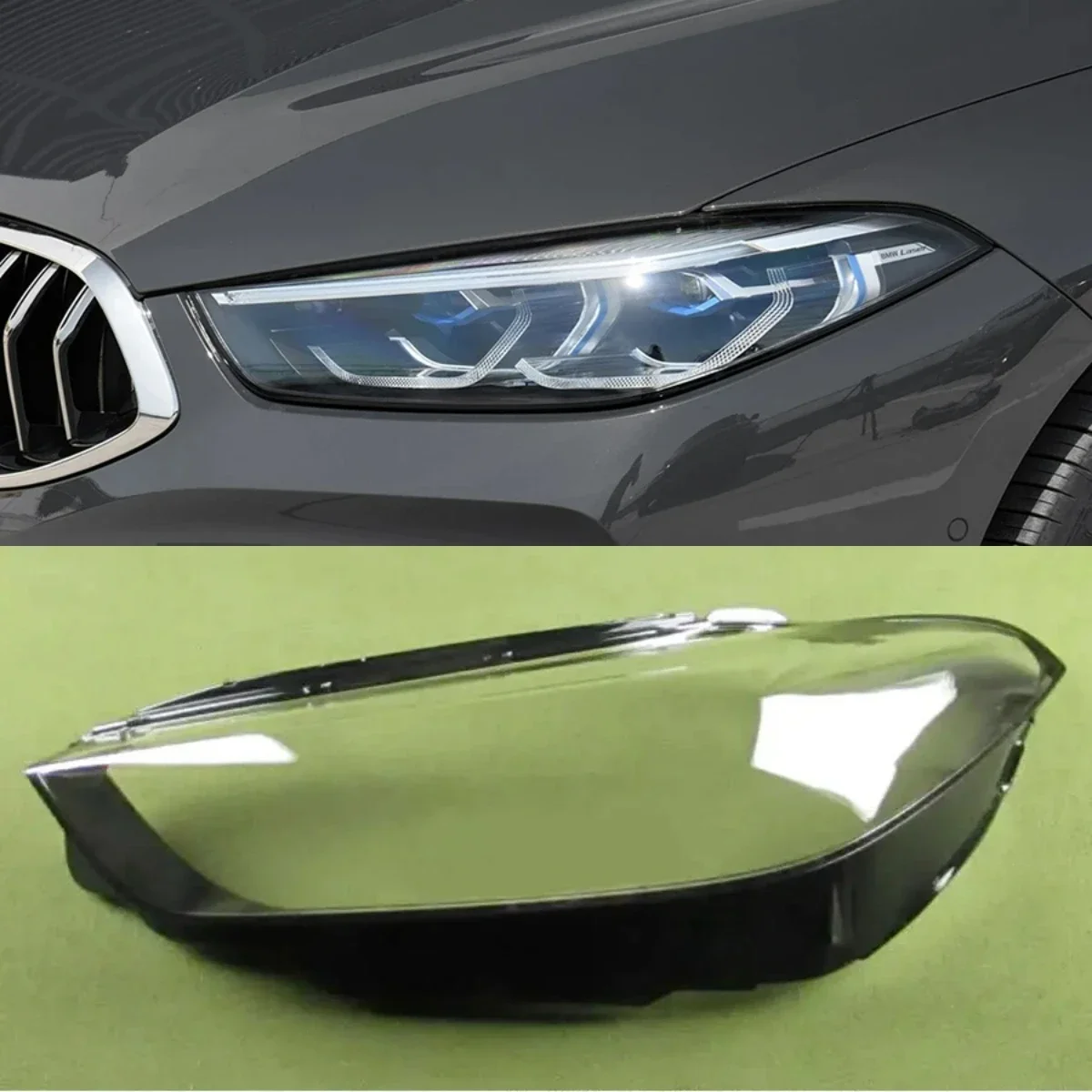 

For BMW 8 Series G14 G15 G16 Headlight Cover Transparent Lampshade Headlamp Shell Plexiglass Replace Original Lens 2018 - 2022