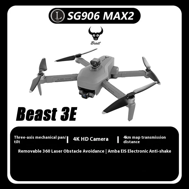 ZLL SG 906max2 Beast 3e Brushless Obstacle Avoidance Eis Fpv 4k Camera Drone 4km Gps Remote Control Four Axis Aircraft