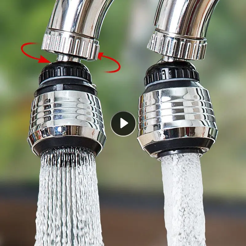 360 Degree Faucet Nozzle 2 Modes Adjustable Water Filter Diffuser Water Saving Nozzle Kitchen Faucet Connector Shower Fixture