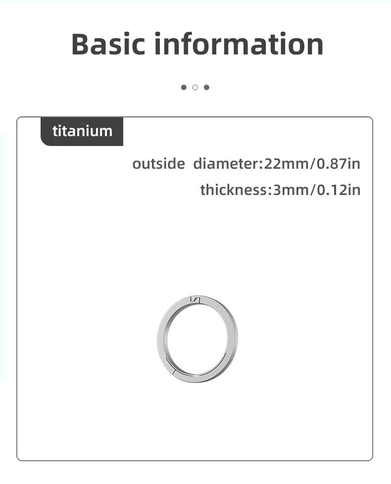 Titanium Alloy Quick Release Keychain Ring Buckle Waist Belt Buckle Quick Hanging Buckle Keyring Outdoor Tool EDC