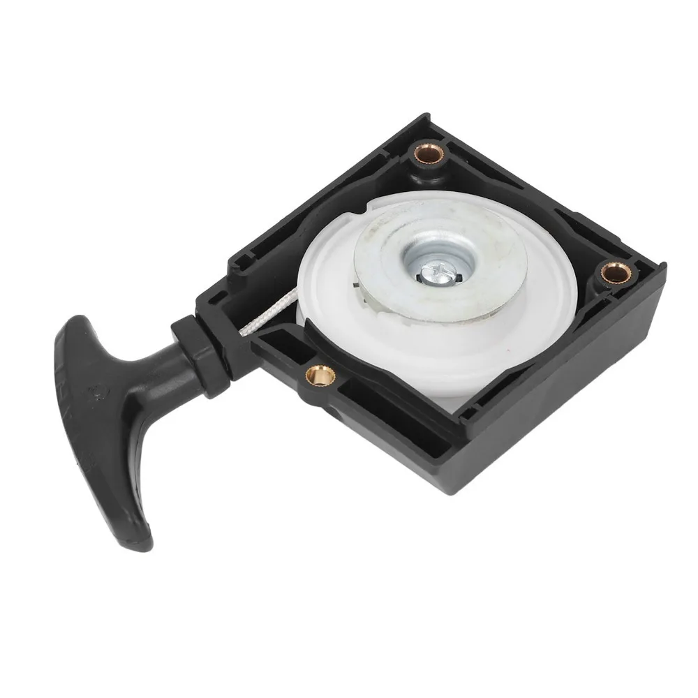 Black Recoil Pull Starter Plastic Thick Housing Starter Recoil Replacement Aluminum Gasket Wheel Core for TH43 TH43D TH48