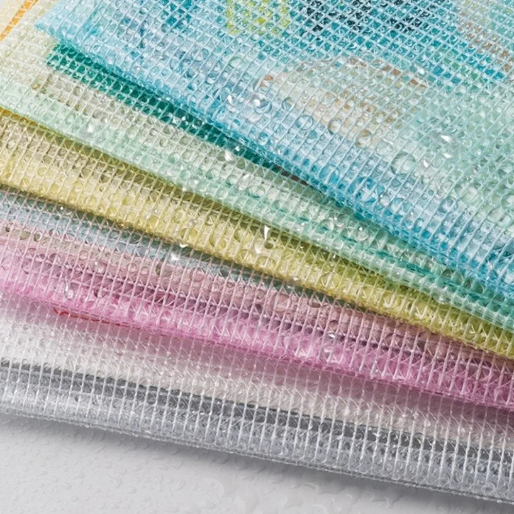 Multipurpose PVC Mesh Zipper Pouch Thick Transparent File Bag Waterproof Pencil Pouch School & Office