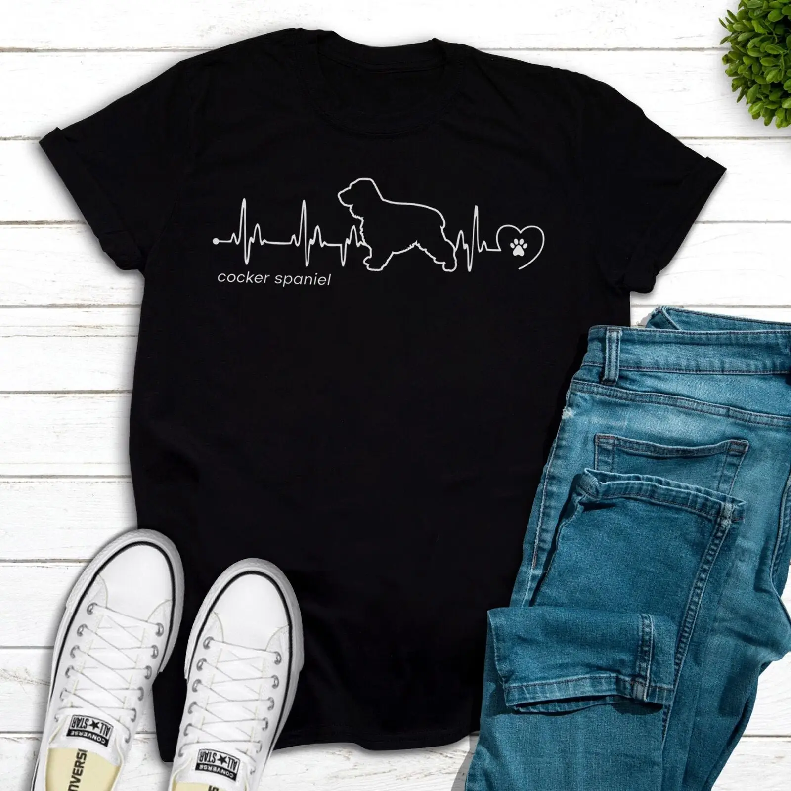 Cocker Spaniel Heartbeat - Cocker Spaniel T-Shirt