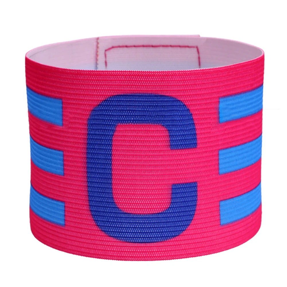 Brazalete de capitán de fútbol, banda de capitán Brazalete ajustable, banda de brazo a rayas transpirable con cierre táctil para capitán de fútbol