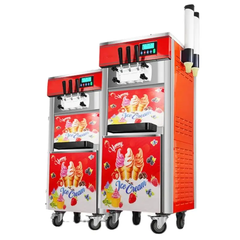 

Soft Ice Cream Maker Commercial Stainless Steel Automatic Cold Drink Summer 220V/110V Sundae Freeze Equipments Cone Machine