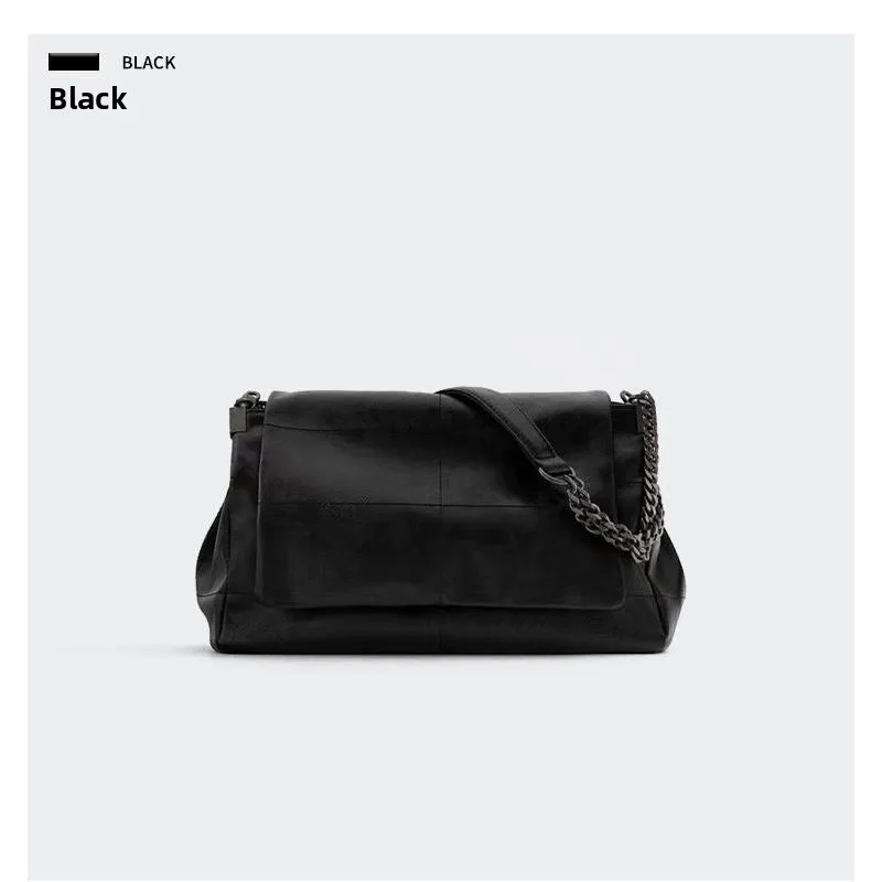 حقيبة روك كوميوتر الضالة للنساء ذات سعة كبيرة وحقيبة كتف بسلسلة معينية قابلة للطي #5