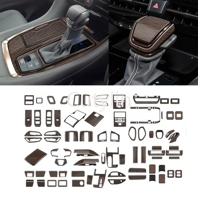 

LHD RHD ABS Wood For Toyota Alphard Vellfire 40 Series 2023 2024 interior Accessories Window Switch Gear Shift AC Outlet Cover