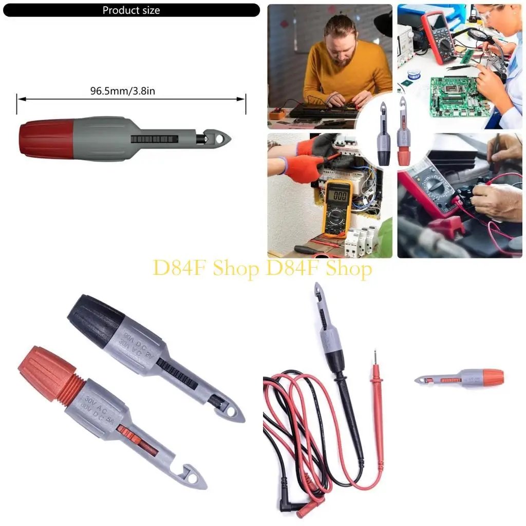 D84F Insulated Puncture Needle Multimeter Probes Suitable for Electricians & Auto Technicians Easy Handling and Portability
