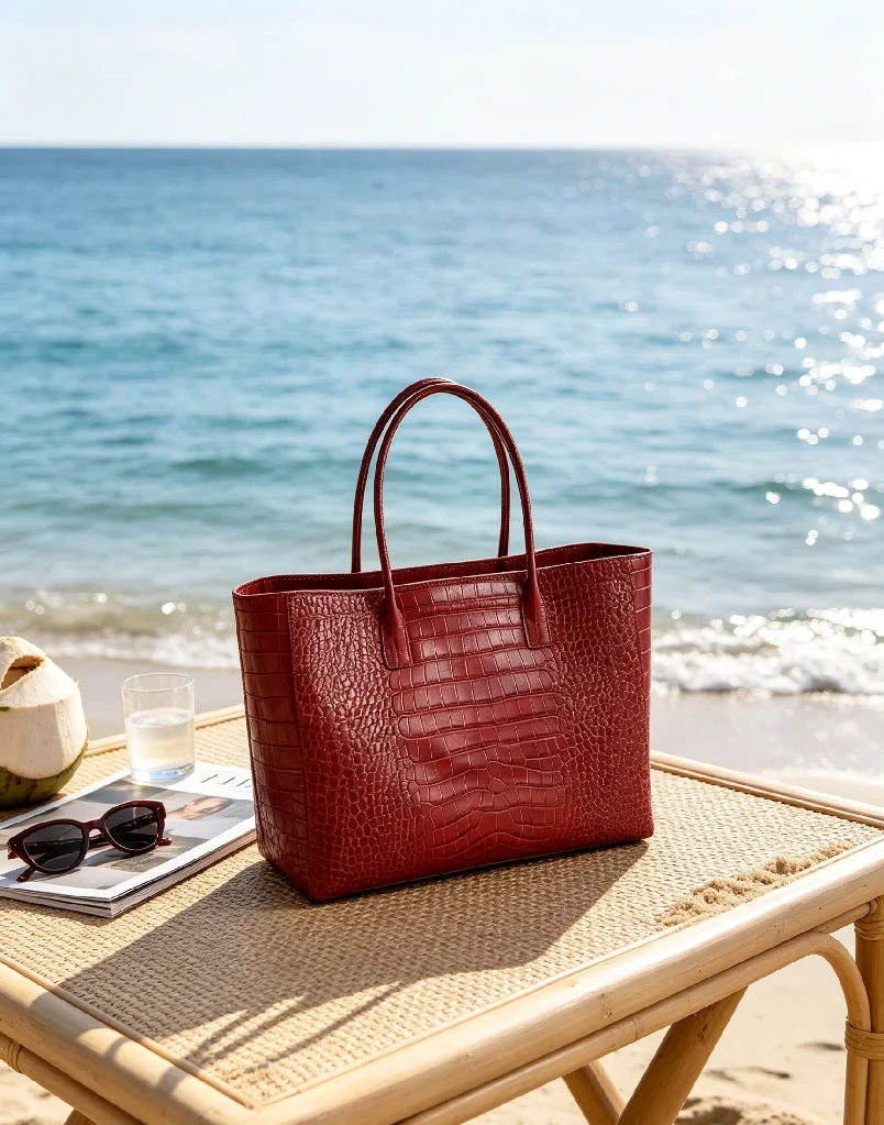Borsa a mano da donna in stile di design, ideale per brevi viaggi, pratica e capiente, realizzata in pelle sintetica, con tracolla, accessori in metallo resistenti, design a tracolla, scomparti