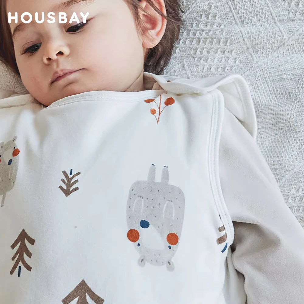

Baby Sleeping Bag Animal Pattern Warmth 0-24M 100% Cotton Warm Skin-Friendly And Anti-Kick Quilt For Winter Baby Sleep Products